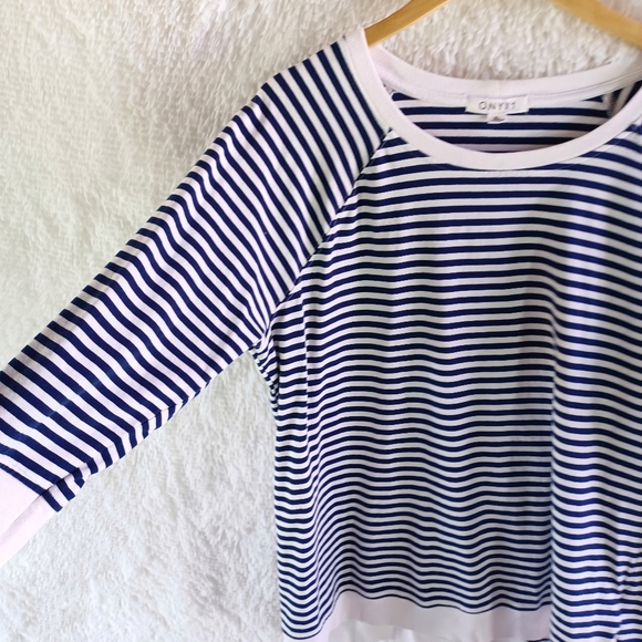 ONYX moda Woman's Size XL ¾ Sleeve Top - Picture 8 of 12